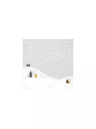 RAEDER | Servilletas navideñas 33x33cm PAISAJE NEVADO | 